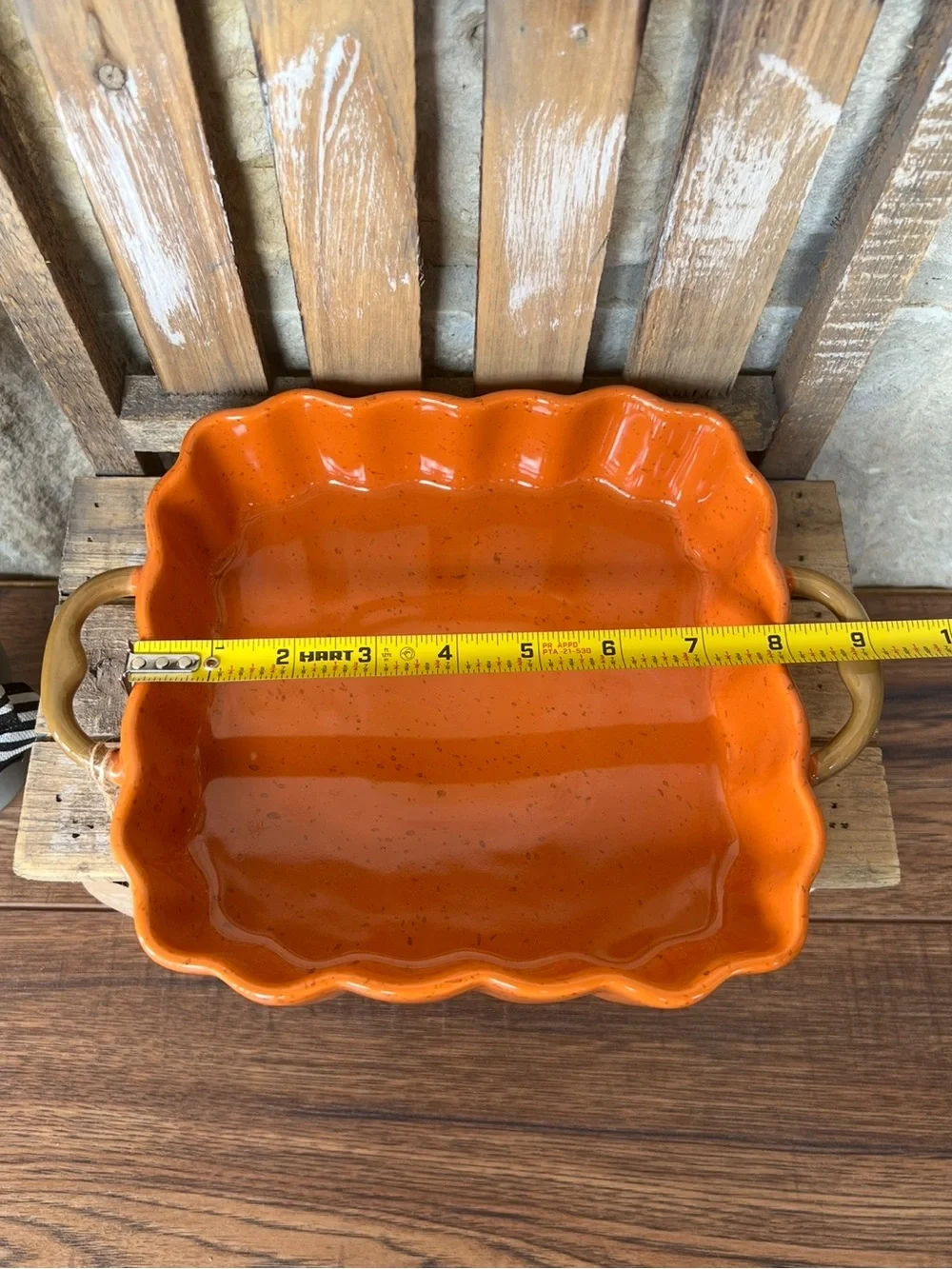 🆕 10 Strawberry Street Orange Casserole / Baking Dish!